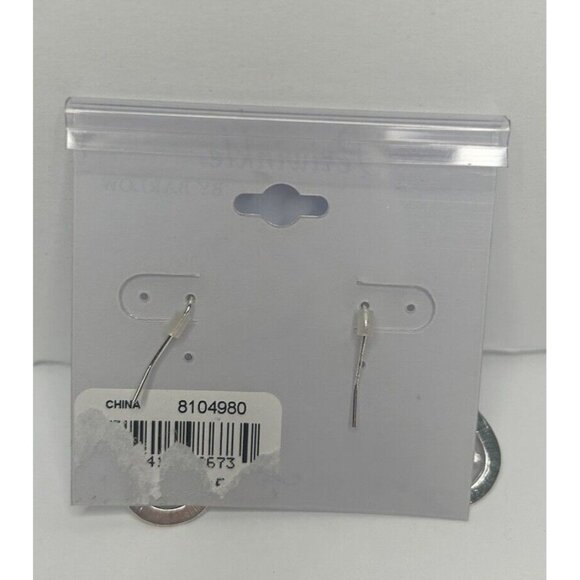 Periwinkle By Barlow Drop Earrings Silver Tone Teardrop With French Wire Backs - Picture 2 of 2